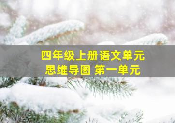 四年级上册语文单元思维导图 第一单元